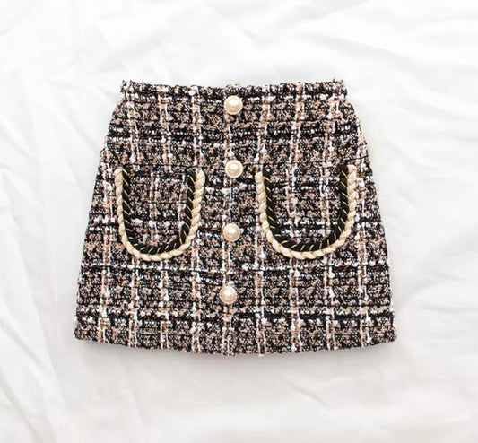 Paris Tweed Skirt Light